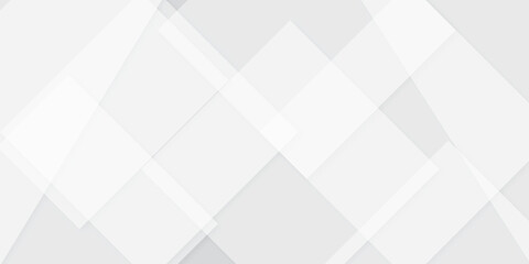 Abstract white and grey geometric overlapping square pattern, design of technology background with shadow. Vector illustration. You can use for add, poster, design artwork, template, banner, wallpaper