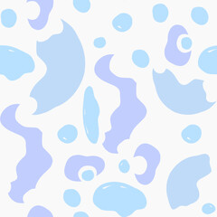 Hand drawn abstract pastel blue and violet seamless pattern. Cute doodle for paper, fabric textile, bathroom.
