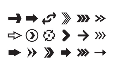 Arrows set. Arrow pictogram icon collection.