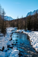 Naklejka premium Val Ferret in winter