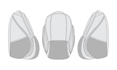 backpack vector template