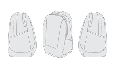 backpack vector template