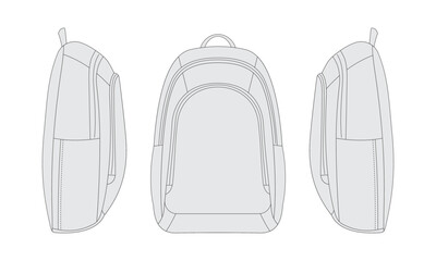 backpack vector template
