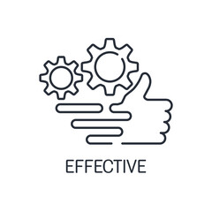 An effective solution. Vector linear icon isolated on white background.