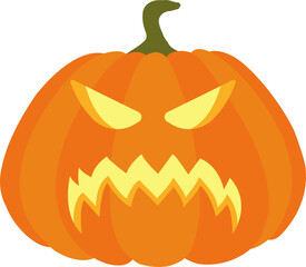 halloween pumpkin lantern monster face