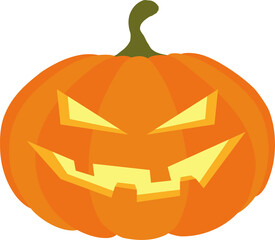 halloween pumpkin lantern monster face