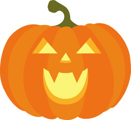 halloween pumpkin lantern monster face