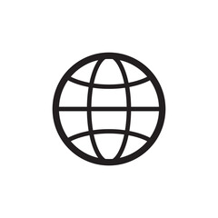 Obraz premium Globe Icon Flat Vector Illustration