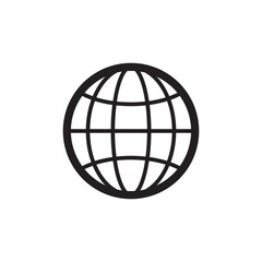 Globe Icon Flat Vector Illustration