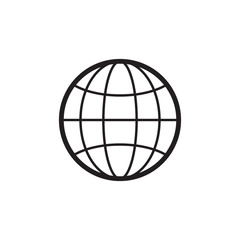 Globe Icon Flat Vector Illustration