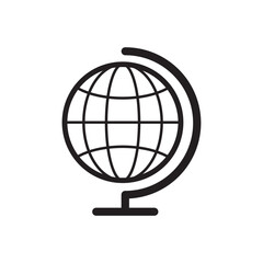 Globe Icon Flat Vector Illustration