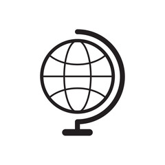 Obraz premium Globe Icon Flat Vector Illustration