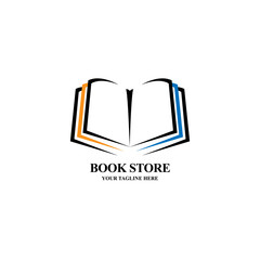 Logo book design template with simple style logo illustration vector