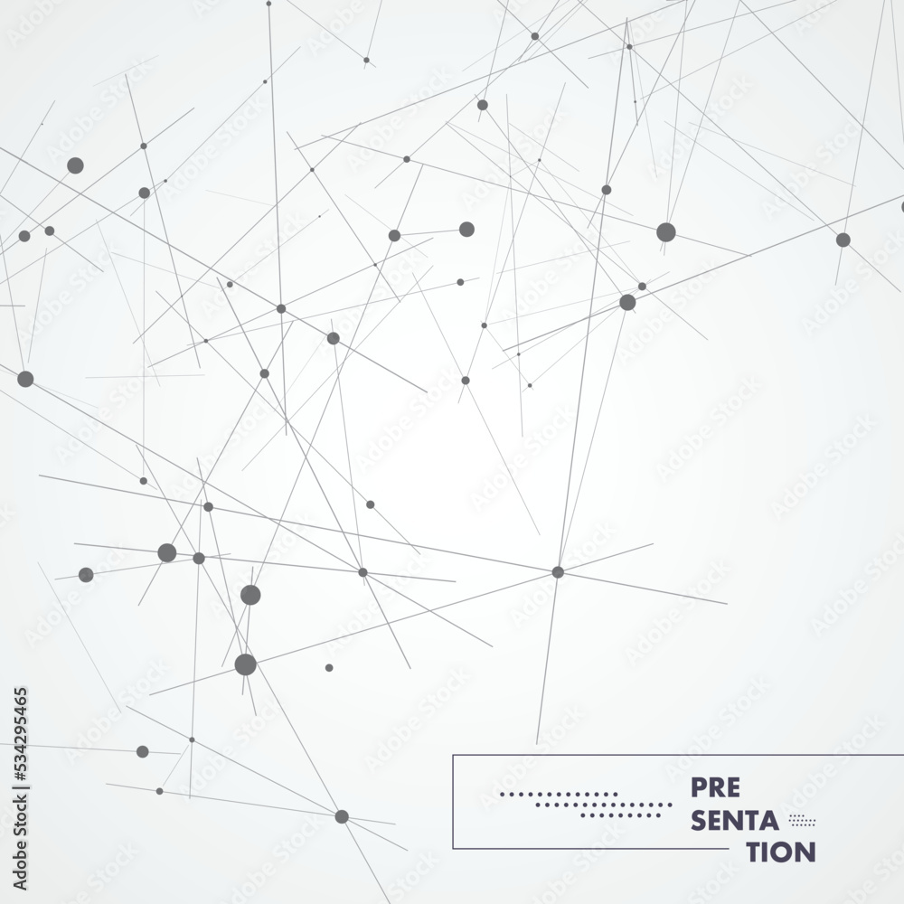 Aufkleber Global network connections with dots and lines. Triangles and polygon futuristic design. Vector abstract shapes