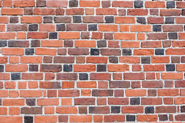 old stained brown brick wall background