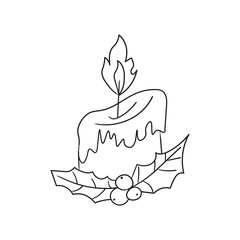 Сhristmas Candle, holiday, New Year decor