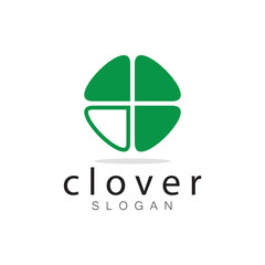 Fototapeta premium logo design inspiration icon illustration template vector clover or moringa leaves, for natural product design, health, medicine, clover and moringa agriculture, medicinal capsules