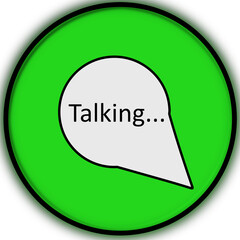 Icon chat talk green button vector png