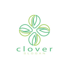 logo design inspiration icon illustration template vector clover or moringa leaves, for natural product design, health, medicine, clover and moringa agriculture, medicinal capsules