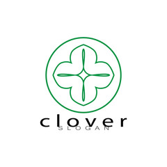 Fototapeta premium logo design inspiration icon illustration template vector clover or moringa leaves, for natural product design, health, medicine, clover and moringa agriculture, medicinal capsules