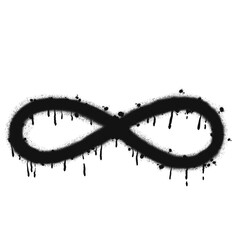 The Infinity symbol. Black graffiti spray element. © savvalinka