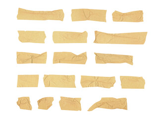 Obraz na płótnie Canvas Set of masking tapes on transparent background, extracted