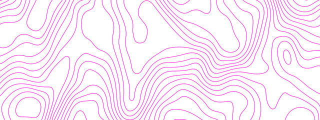 The stylized colorful wavy abstract topographic map contour, lines Pattern background. Topographic map and landscape terrain texture grid. Wavy banner and color geometric form. Vector illustration.