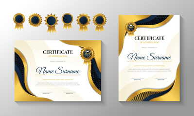 Modern creative award Certificate of appreciation, qualification template