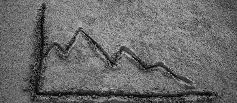 A graph drawn in the sand