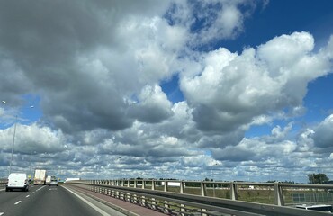 driving through the clouds