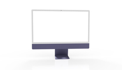 Workspace blank screen desktop computer, Mockup computer