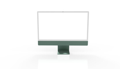 Mockup of modern desktop computer isolated