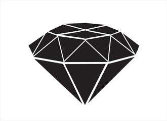Brilliant, diamond. Can used for logo, emblem, slide show and banner.Vector illustration. Order a banner for one line drawing.