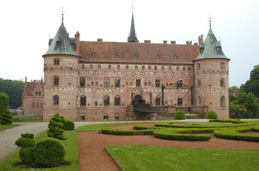 Fototapeta na wymiar Egeskov Palace is a Renaissan style palace located in the south of the island of Funen - Denmark
