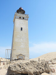 The Rubjerg Knude is a lighthouse on the coast of Lokken - Denmark