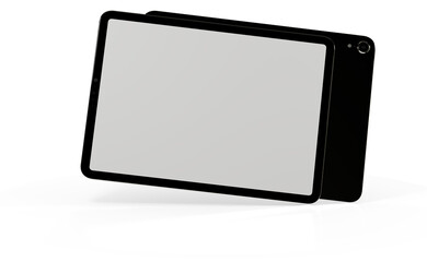 Tablet pc  computer with blank screen 3d