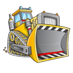 Fototapete Big Bulldozer PNG files with transparent background © Blue Foliage