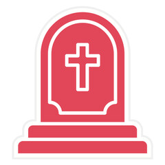 Fototapeta premium Tomb Icon Style