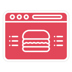 Obraz premium Food Blog Icon Style