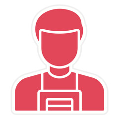 Food Vendor Male Icon Style