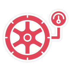 Obraz premium Tire Maintenance Icon Style