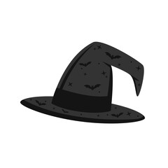 Halloween Hat, Witch Hat, Hat Vector, Bat Hat Vector, Decorated Hat, Hat Icon, Hat UI Design, Halloween Witch Hat, Vector Illustration Background