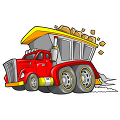 Fototapeta premium Super Dump Truck PNG file with transparent background
