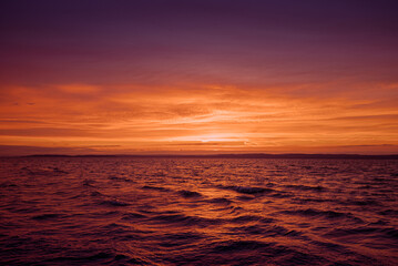 beautiful sunset over the sea