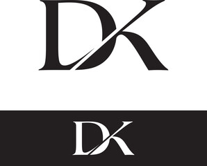 DK, KD initial Letter Logo
