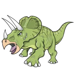Fotobehang Cartoons Triceratops Dinosaur PNG file transparent background