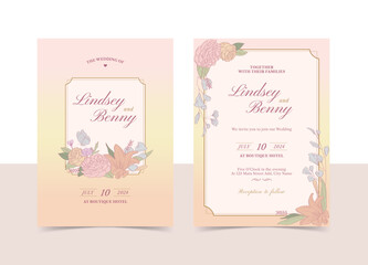 Sunshine wedding invitation