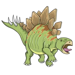 Abwaschbare Fototapete Karikaturzeichnung Stegosaurus Dinosaur PNG file with transparent background