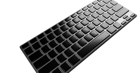 computer keyboard isolated on white
