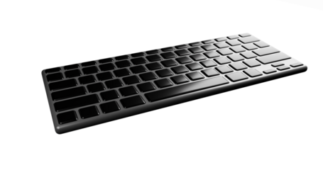 computer keyboard isolated on white